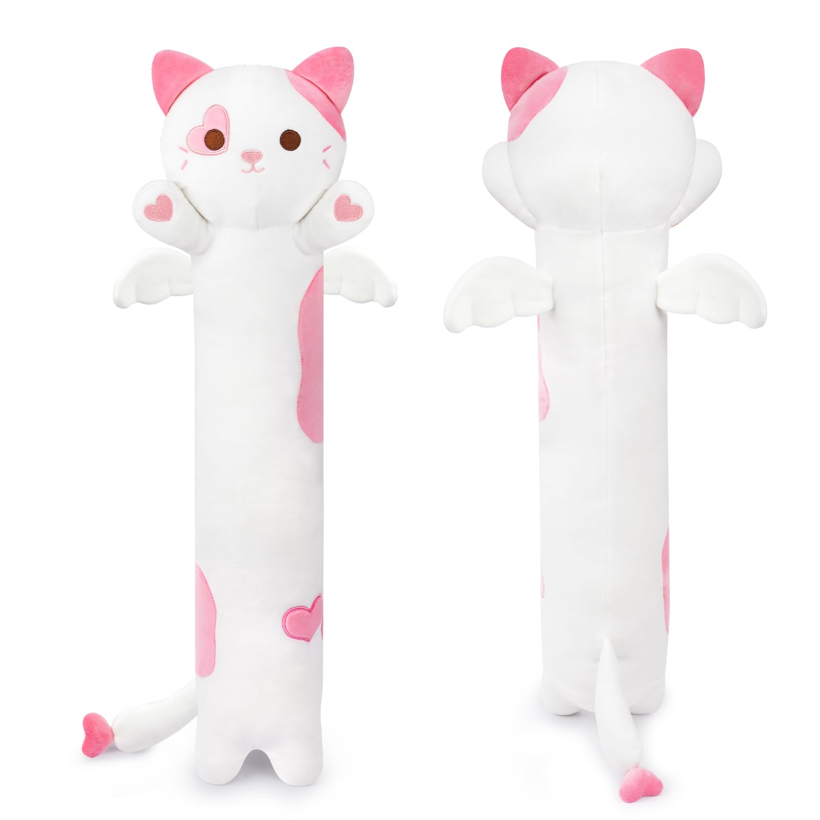 JIAJEGTGT Valentines Day Plush - Cat Valentines Stuffed Animal 22 Inch Soft Cat Stuffed Animals Pillow Valentines Stuffed Animal Plush Valentines Day Gifts for Her Girlfriend Kids