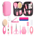 Baby Healthcare and Grooming Kit Baby Safety Set Newborn Nursery Health Care Set with Hair Brush Scale Measuring Spoon Nail Clippers (Pink 17 in 1)