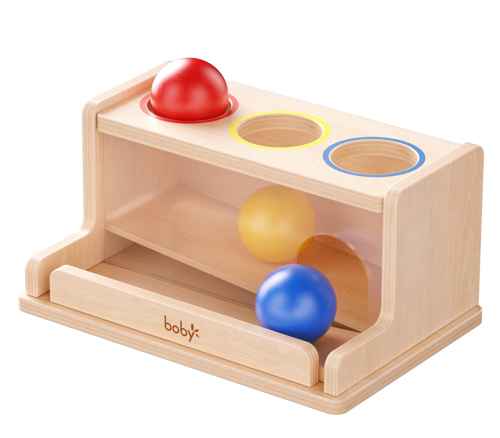 Dailyfunn Montessori Toys Object Permanence Box Ball Tracker Drop Push Toy for Boy Girl Baby Toddler Kid Preschooler 1-3 Years Old