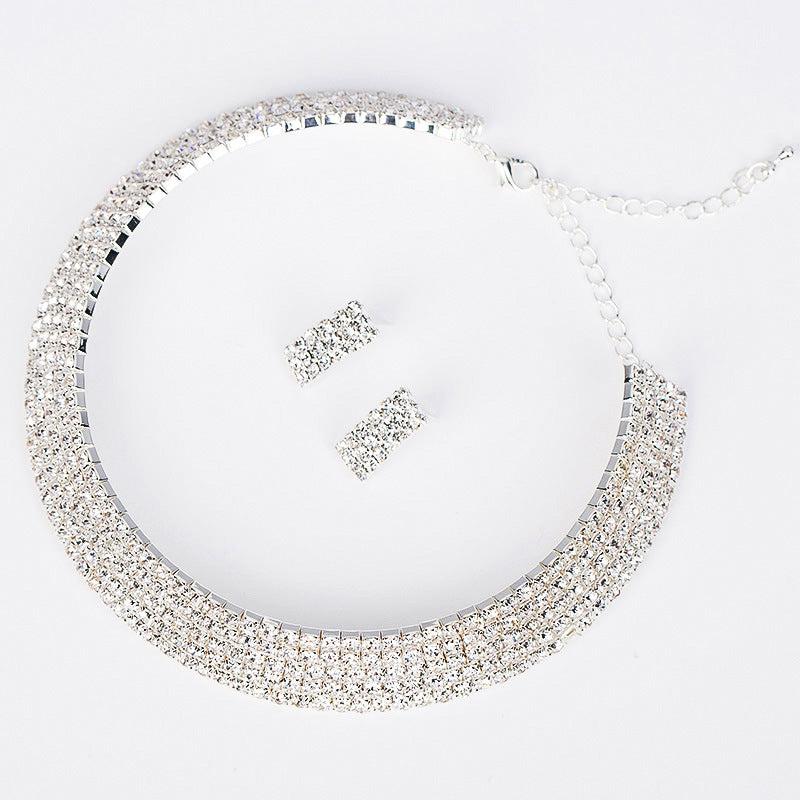 Fashion Bridal Necklace Set with Rhinestone Jewelry
