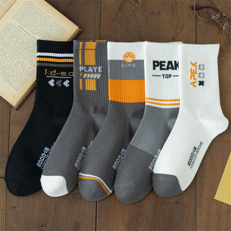 Trendy Autumn Winter Men's Couple Cotton Socks