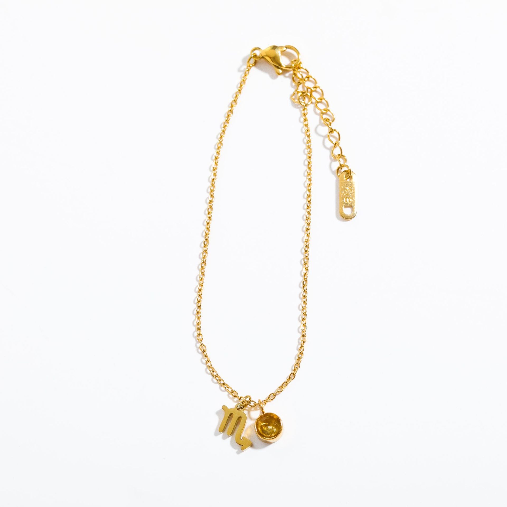 Zodiac Birthstone Steel Bracelet for Women