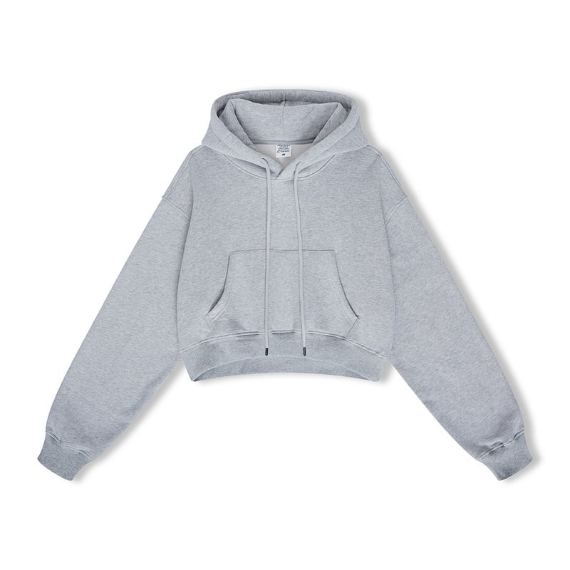 High Street Women's Short Hooded Plush Sweater