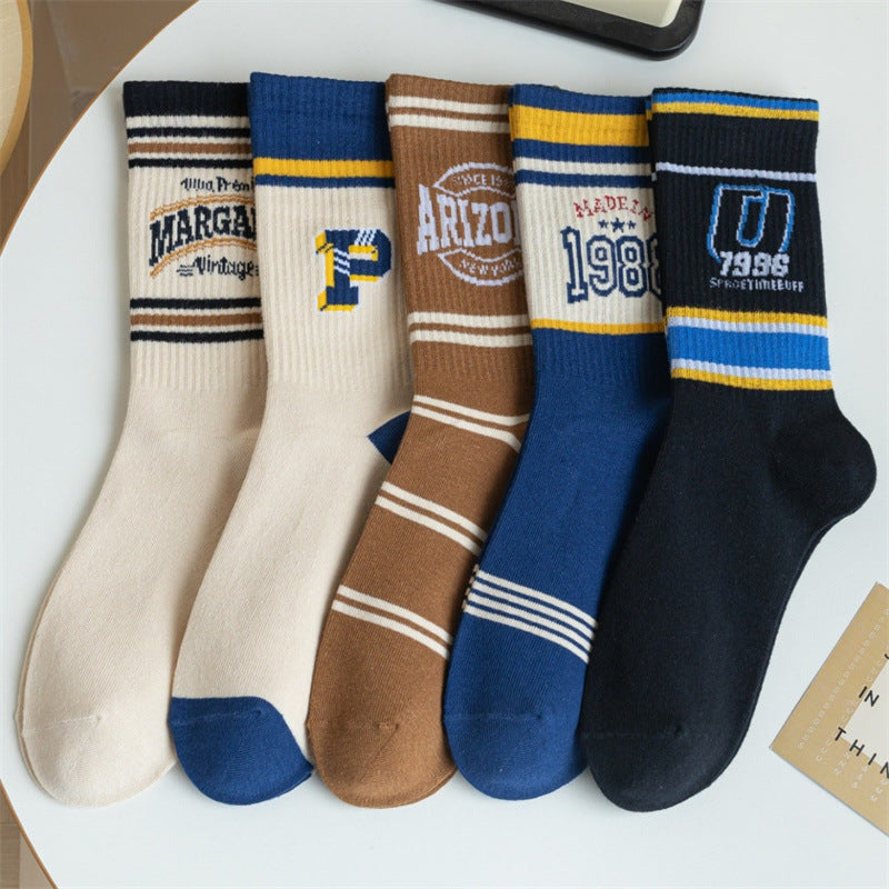 Trendy Autumn Winter Men's Couple Cotton Socks