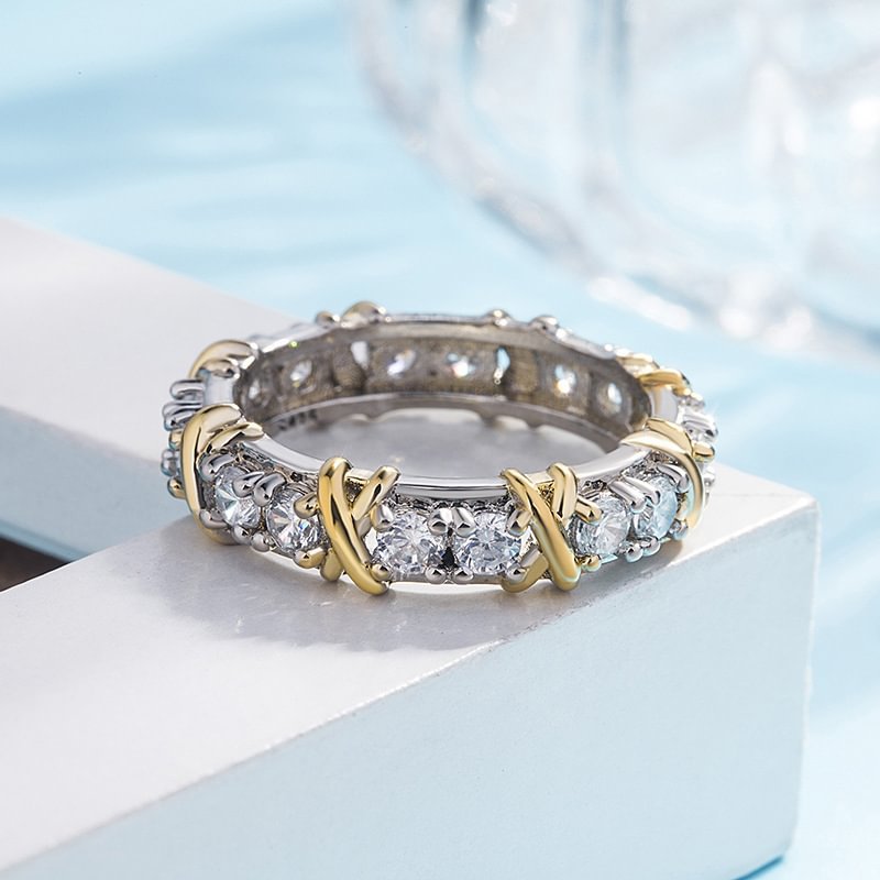 Luxury Zircon Cross Ring - Simple Fashion Jewelry