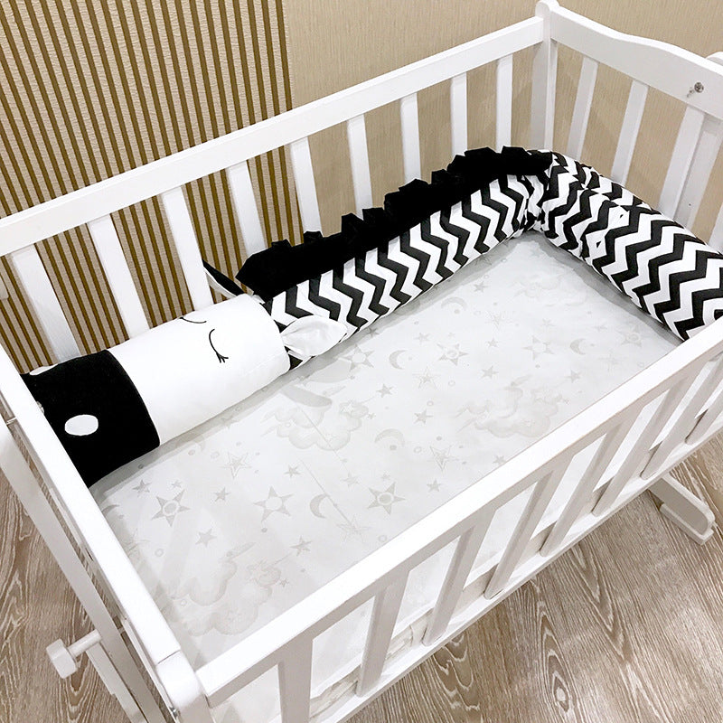 Cot Bumper Zebra Design in Cotton for Baby Safety