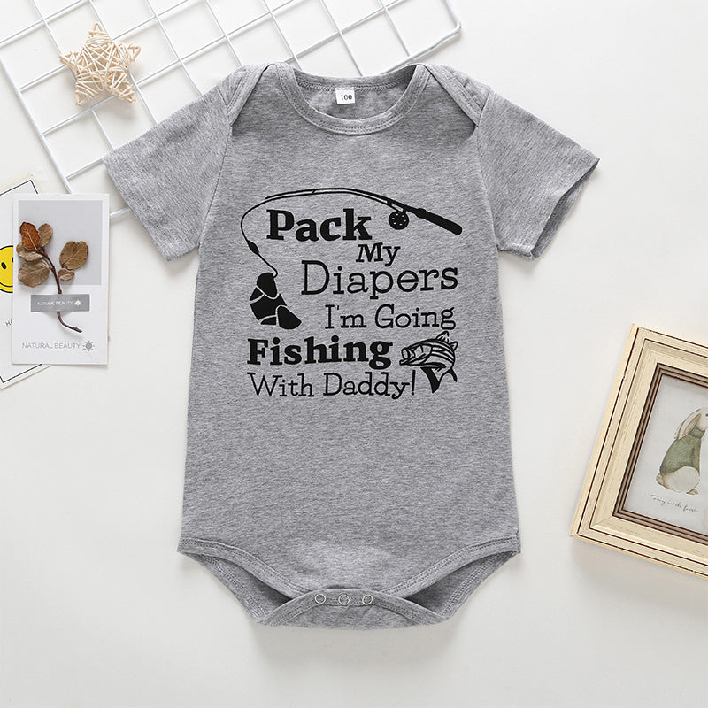 Baby & Toddler Alphabet Print Romper Outfit