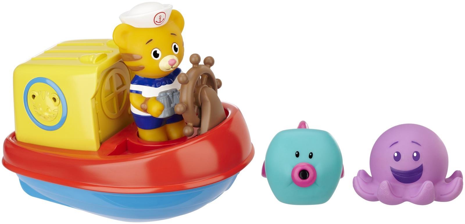 Daniel Tigers Neighborhood Baby Bath Tub Toy Daniels Bathtub Voyage Adventure 6 Piece Set - Perfect for Baby/Toddler Boys and Girls 18 Months and up