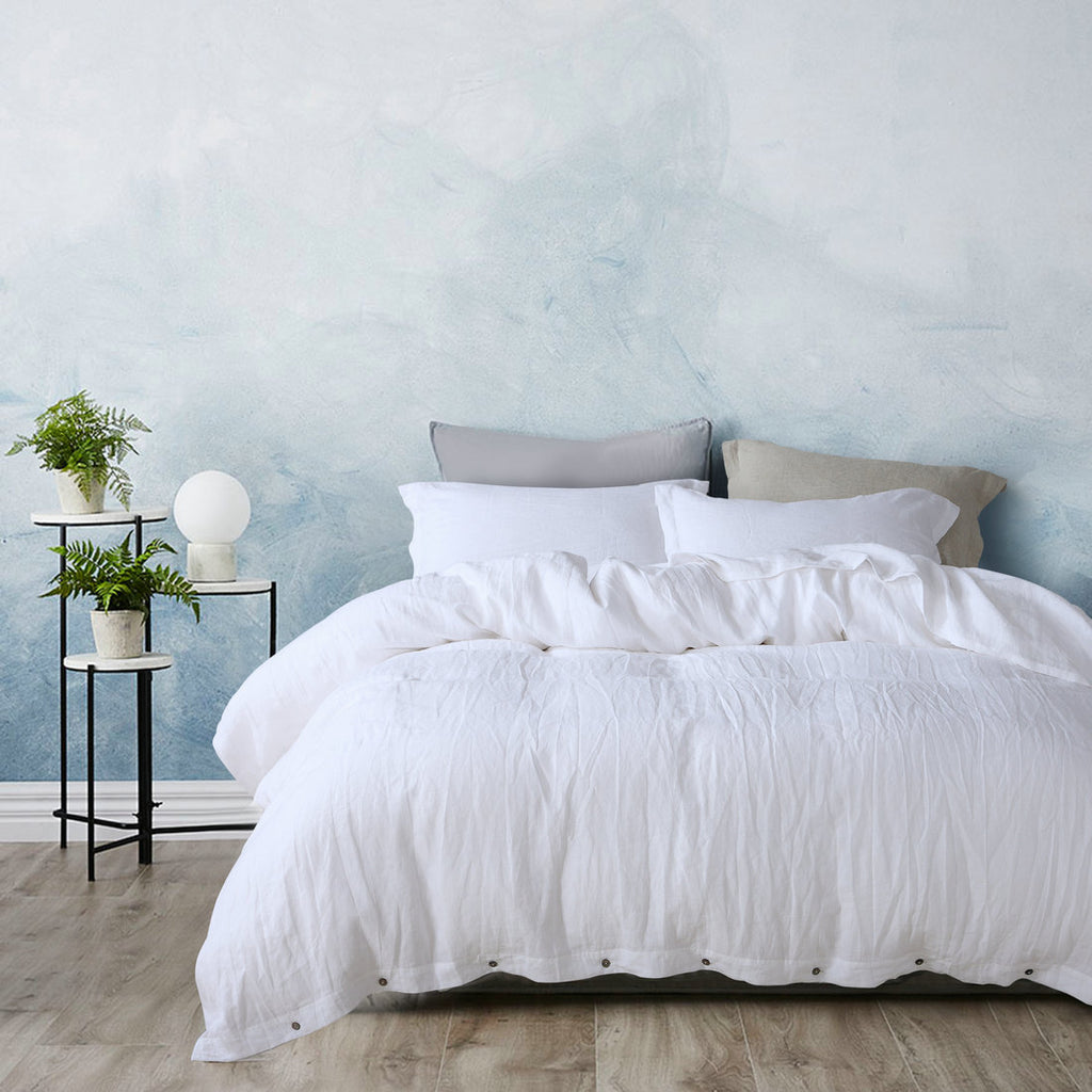 Pure Linen Duvet Cover and Pillowcase Set (3 Pieces)