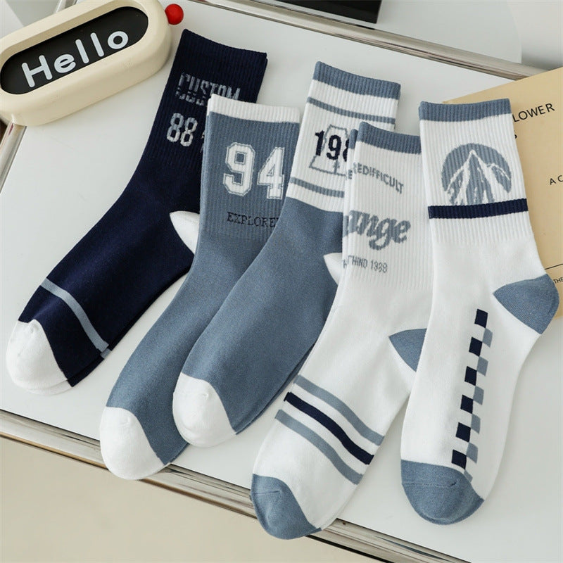 Trendy Autumn Winter Men's Couple Cotton Socks