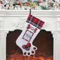 Dog Paw Christmas Stocking Gift Bag Decor