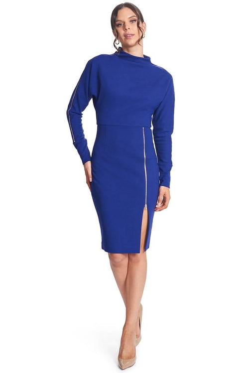 Josefa Convertible Midi - Indigo Violet Versatile Dress with Gold