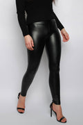 Womens Black Wet Look Leggings