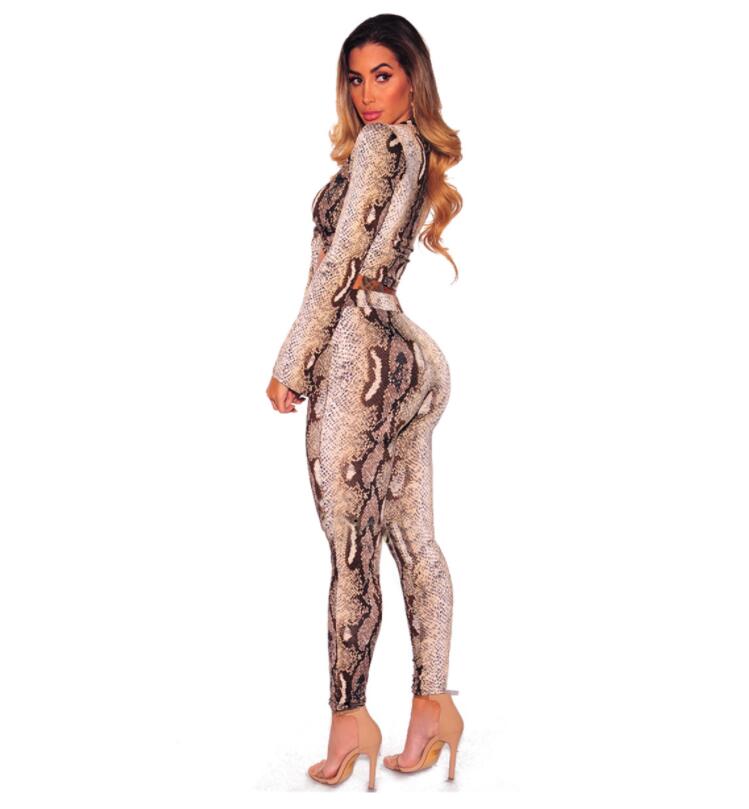 Hot Moldbaby Sexy Python Lines Tights Lapel Frenum Long Sleeve Tops +