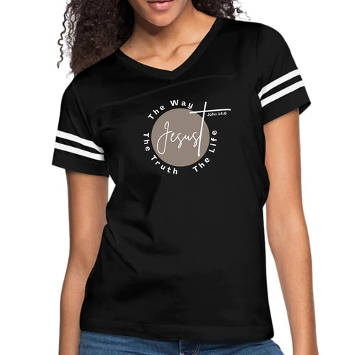 Womens Vintage Sport Graphic T-shirt - the Truth the Way the Life